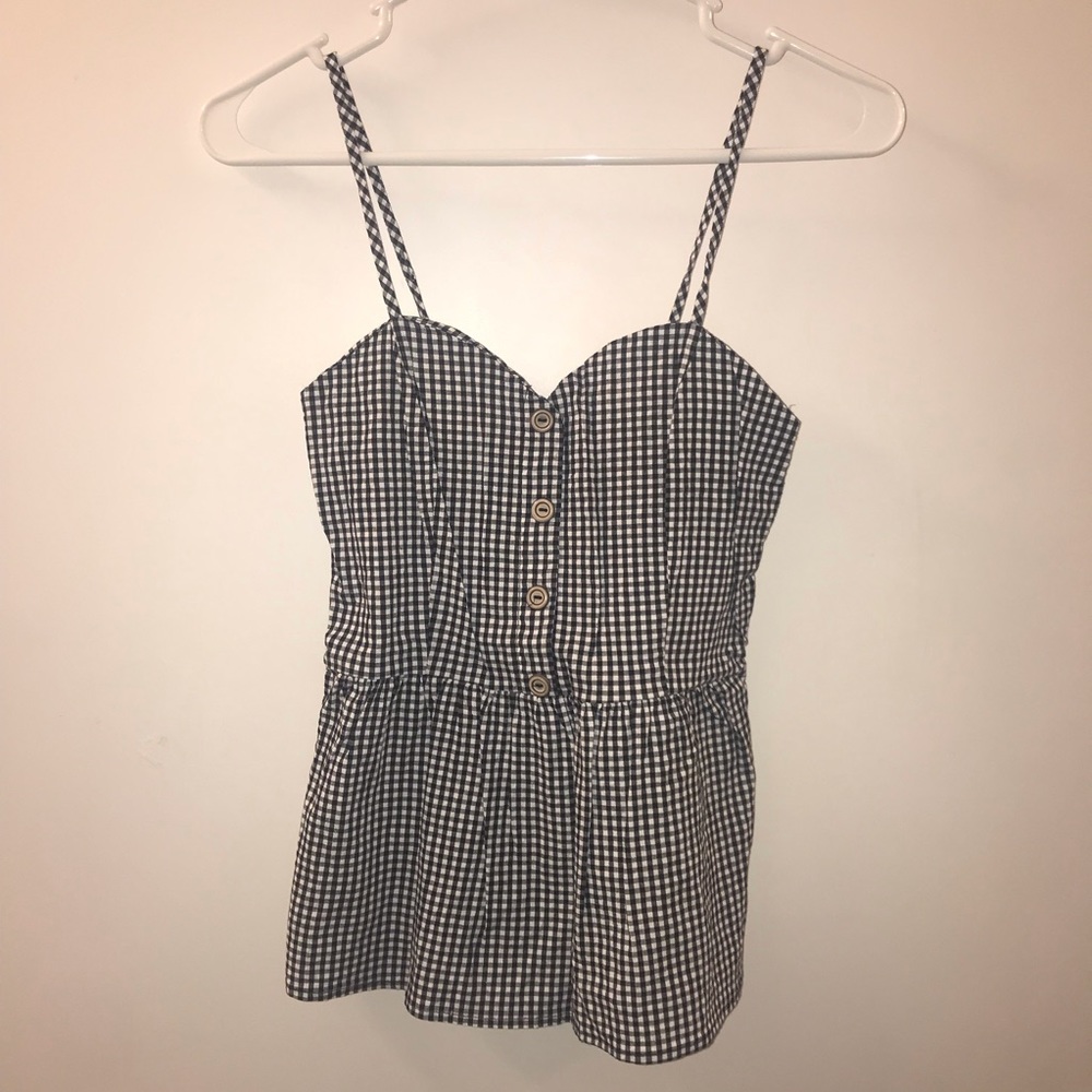 Peplum Tank Top in Gingham
